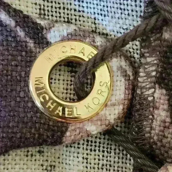 Michael Michael Kors Lace Up Front Sleeveless Tropical Linen Print Shift Dress. - Picture 6 of 7